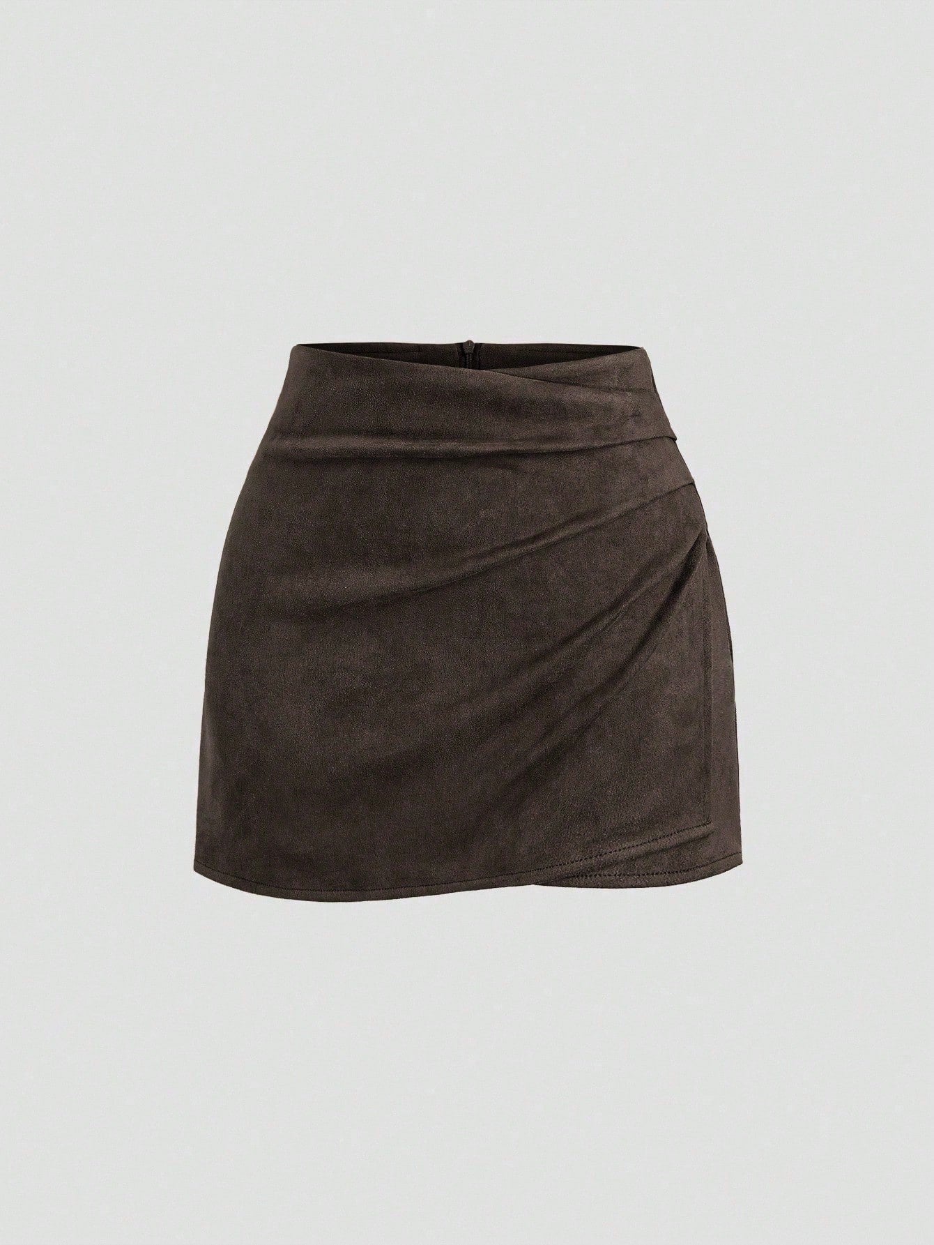 Jupe courte drapée asymétrique pour femme