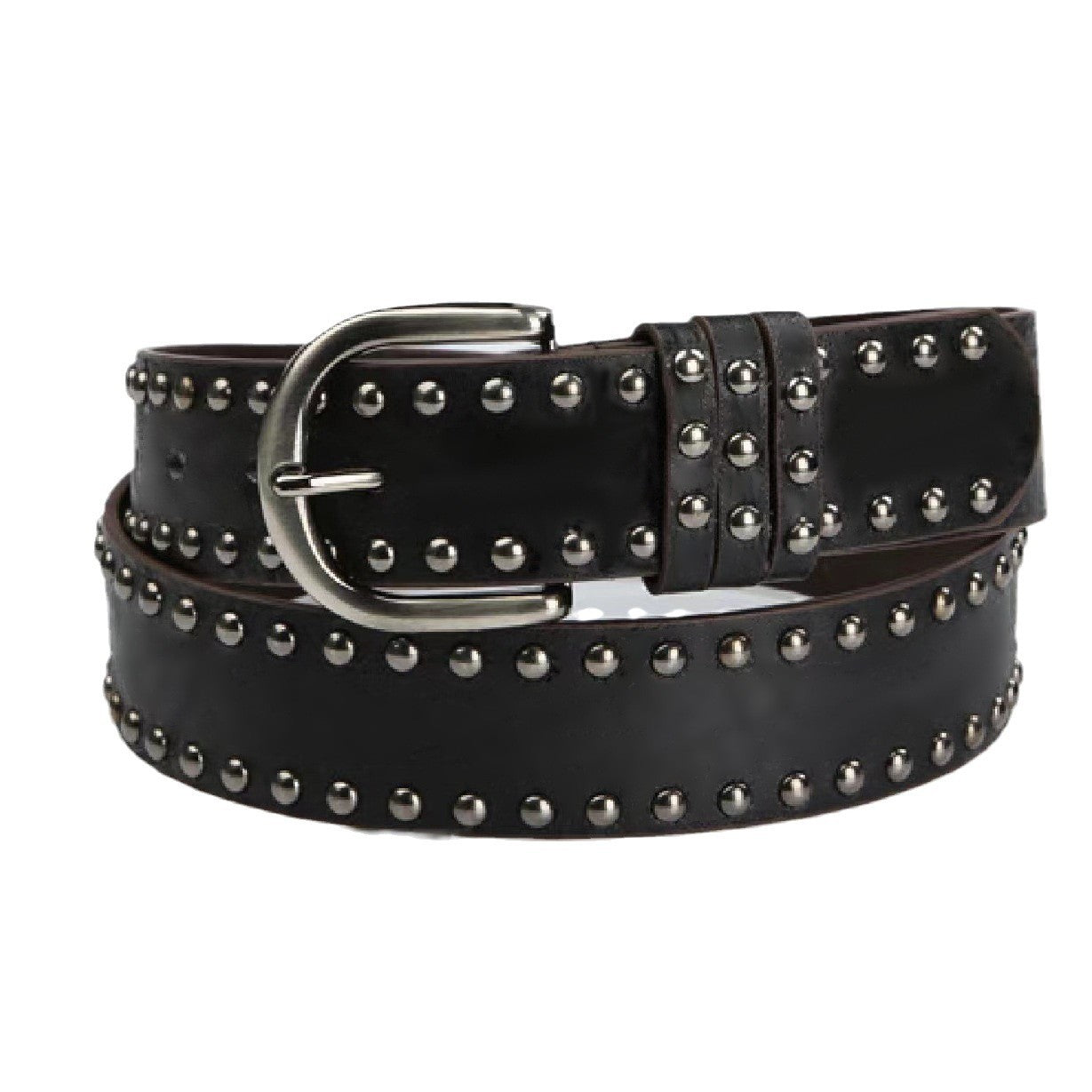 Ceinture Femme en Cuir Souple à Rivets