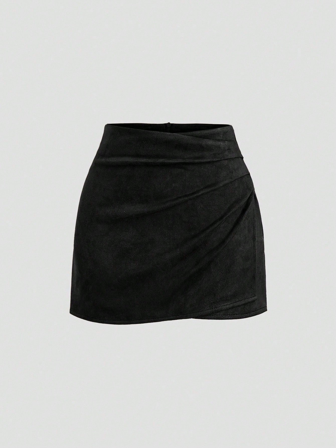 Jupe courte drapée asymétrique pour femme