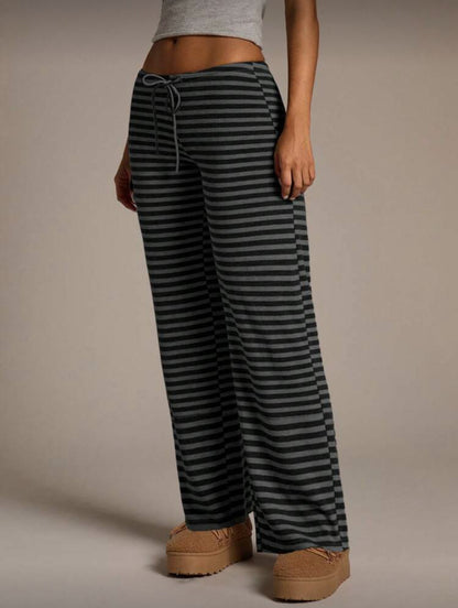 Pantalon Large Rayé Femme – Casual Chic