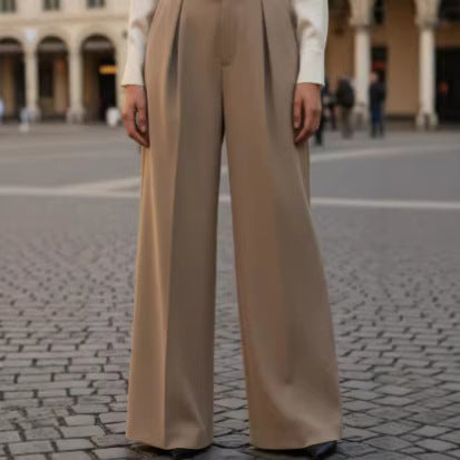 Pantalon Large Femme Élégant avec Ceinture