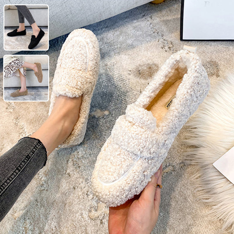 Mocassins en peluche pour femme