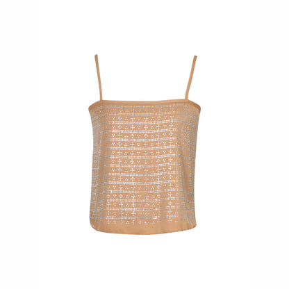 Top Femme Scintillant Dos Nu – Style Chic et Glamour