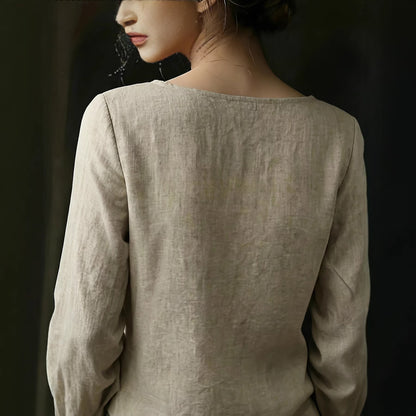 Blouse Vintage Femme à Dentelle – Col Bateau Élégant