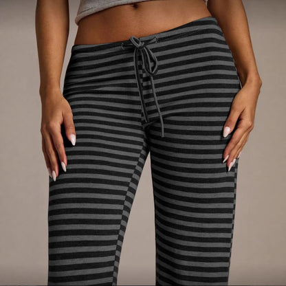 Pantalon Large Rayé Femme – Casual Chic