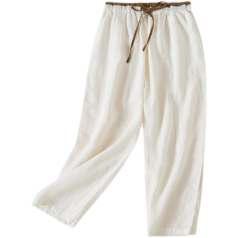 Pantalon Femme en Lin Coupe Ample