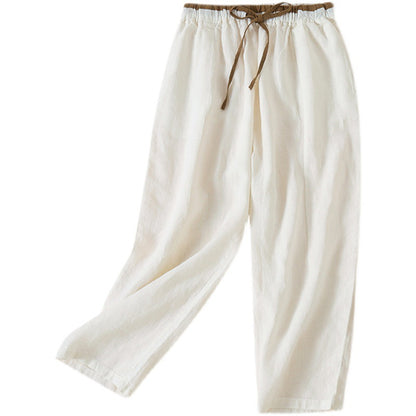 Pantalon Femme en Lin Coupe Ample