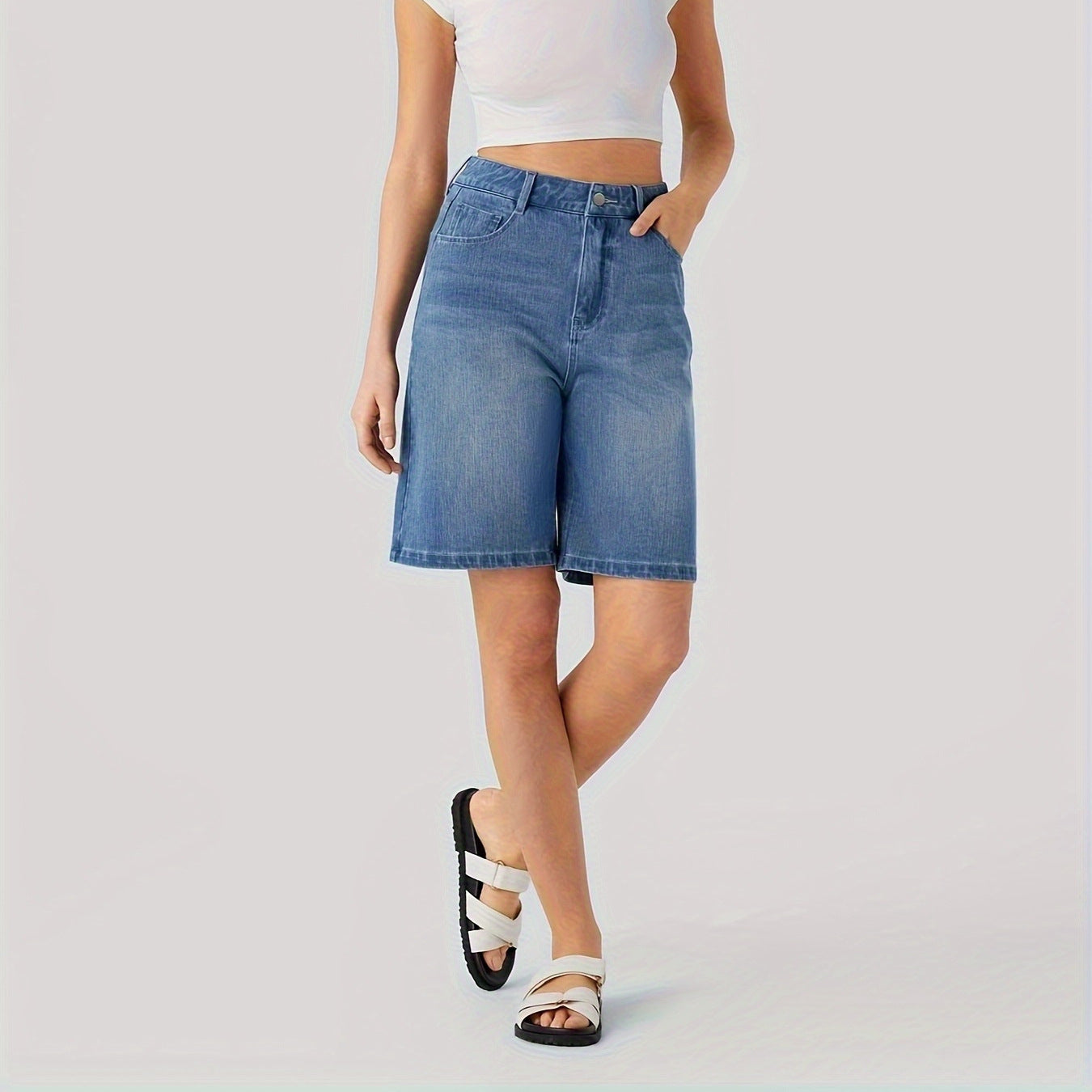 Short en jean vintage pour femme