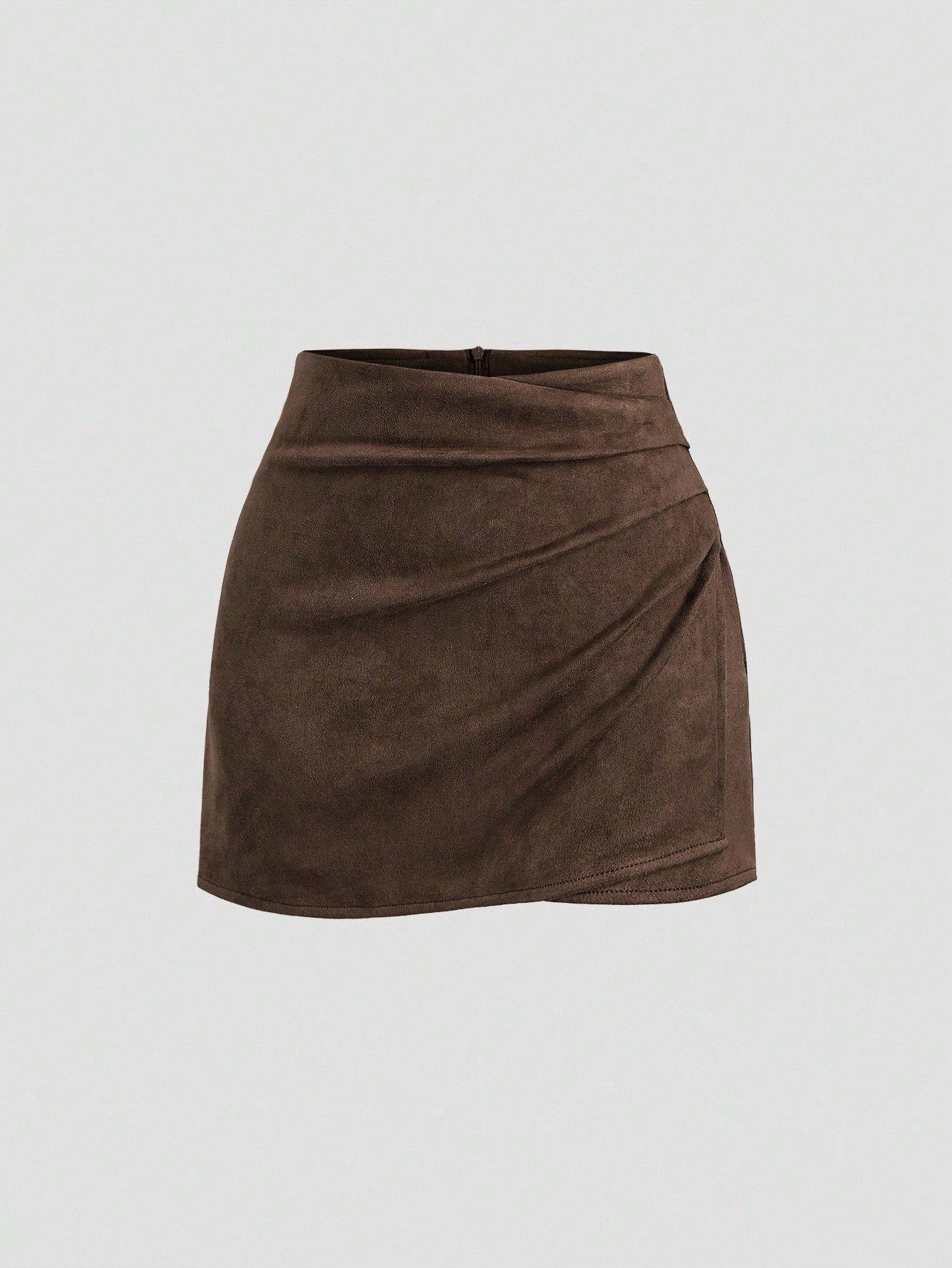 Jupe courte drapée asymétrique pour femme