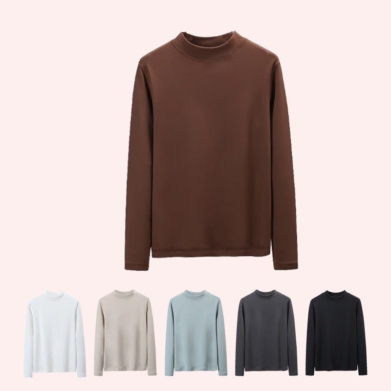 Top Thermique Femme à Col Montant– Basique Chic et Chaud