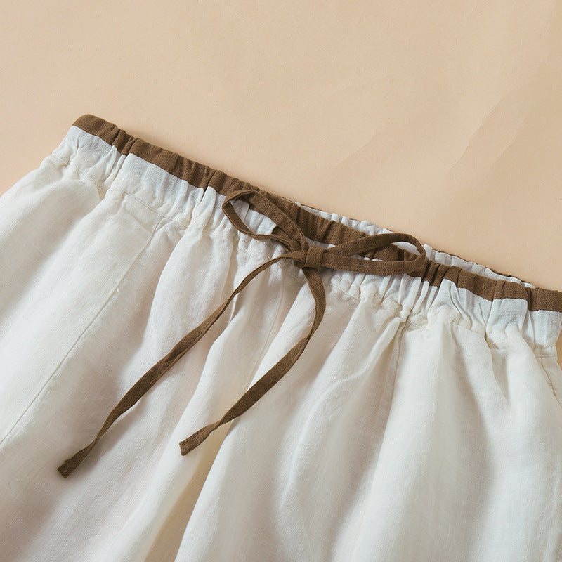 Pantalon Femme en Lin Coupe Ample
