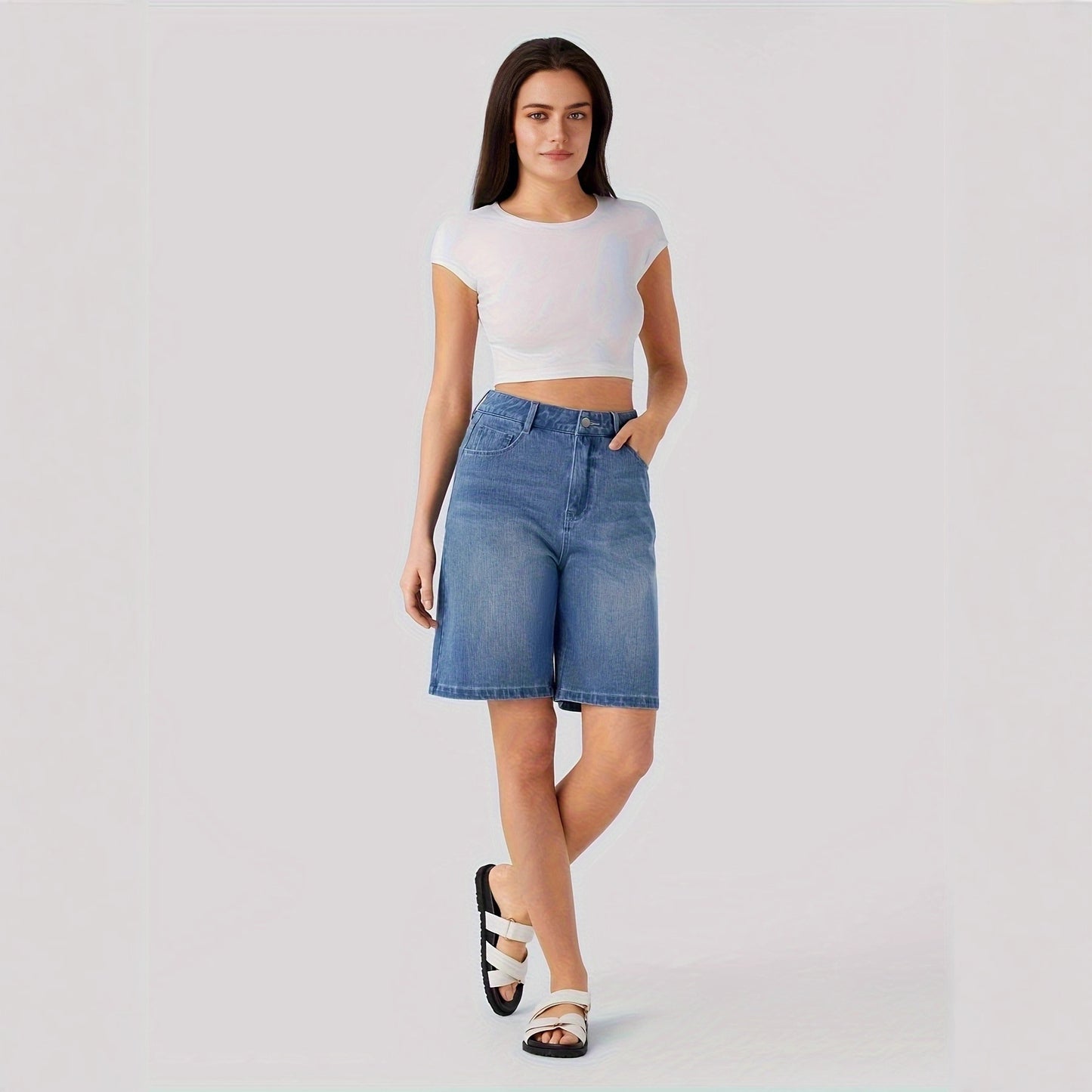 Short en jean vintage pour femme